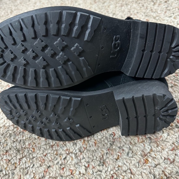 UGG Black Suede Lace-Up Boots - Picture 4 of 4